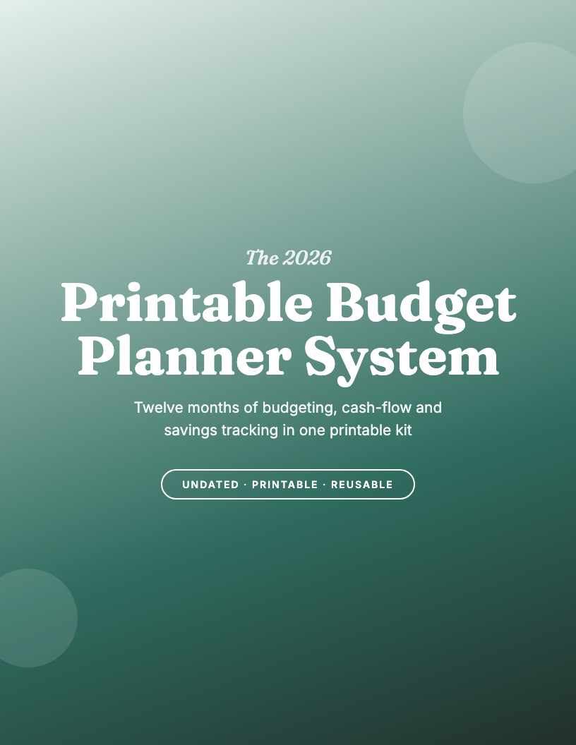 The 2026 Printable Budget Planner System
