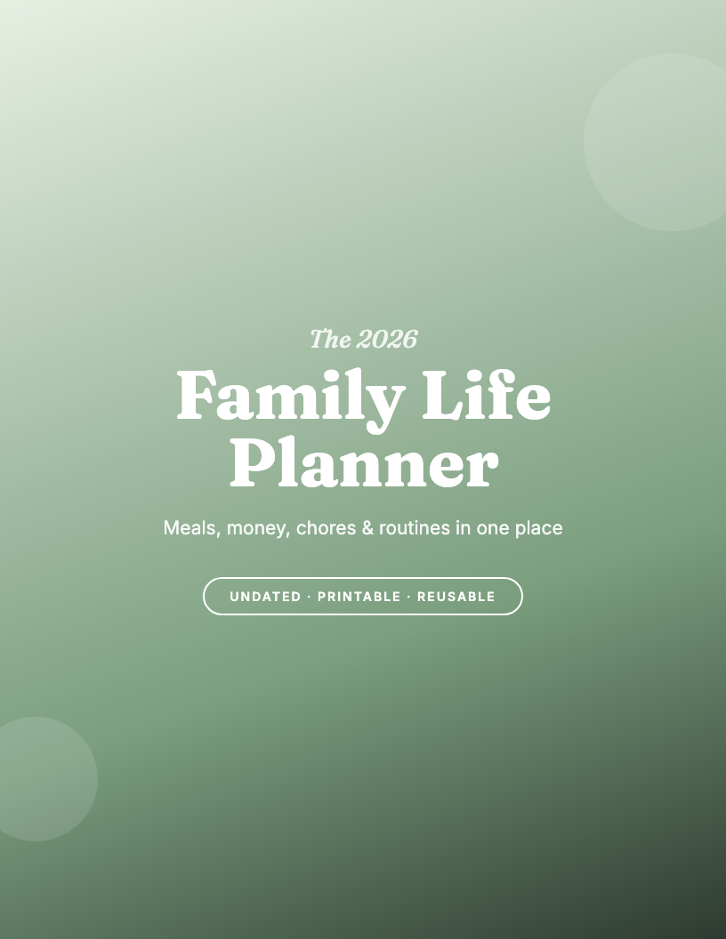 The 2026 Printable Family Life Planner