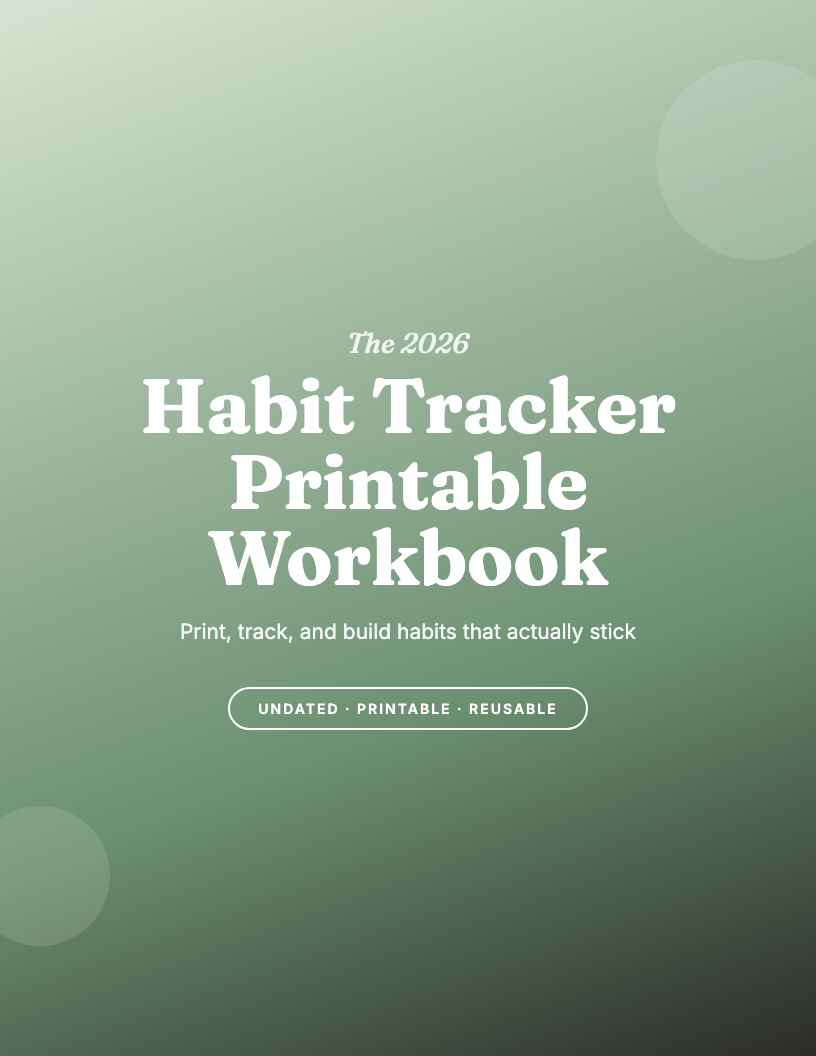 The 2026 Printable Habit Tracker Workbook