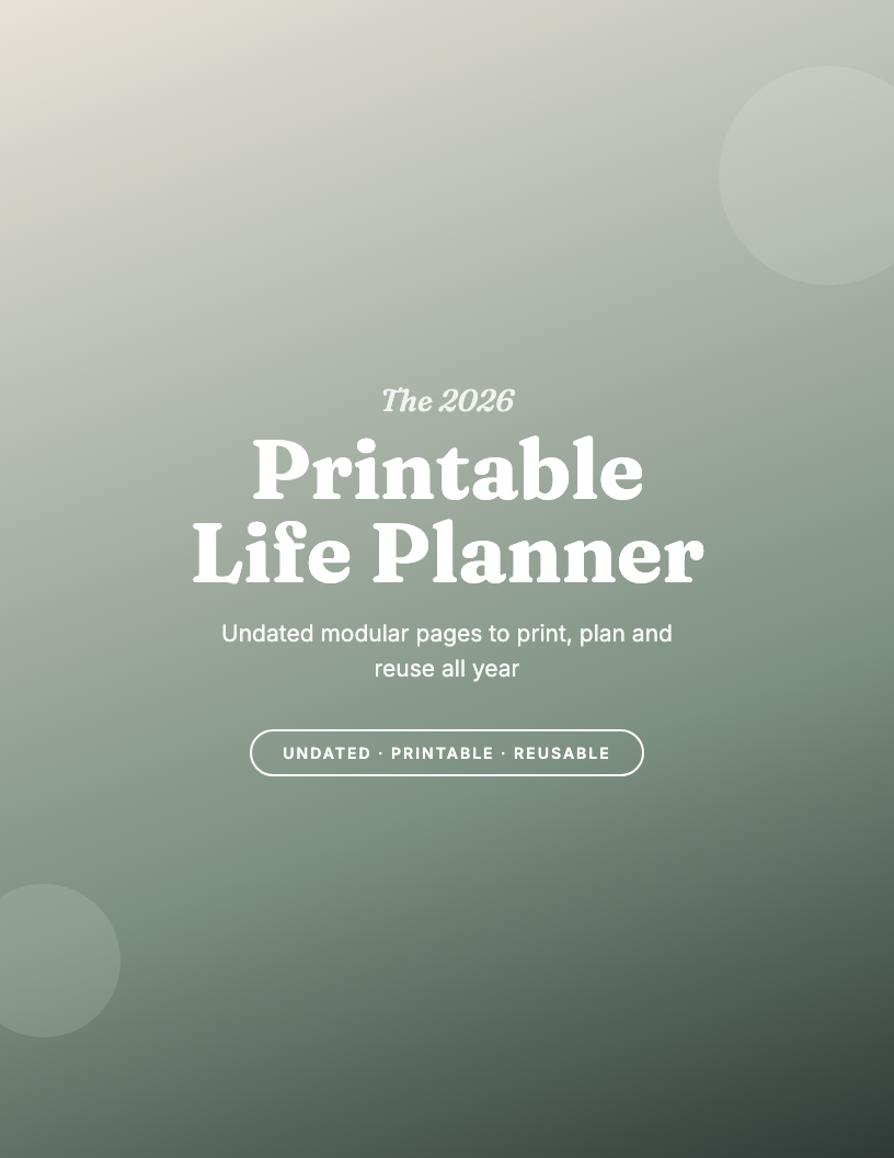 The 2026 Printable Life Planner