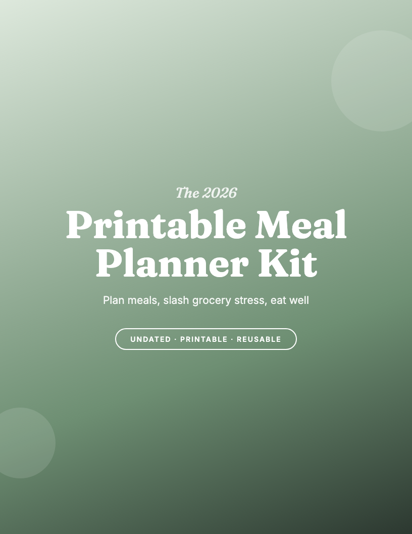 The 2026 Printable Meal Planner Kit