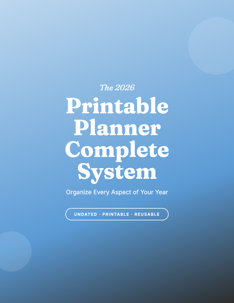 The 2026 Printable Planner