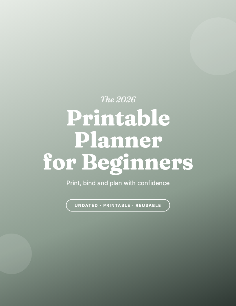 The 2026 Printable Planner for Beginners