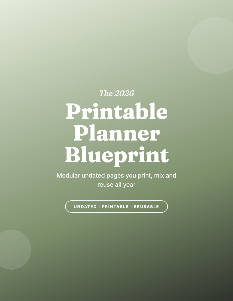 The 2026 Printable Planner Blueprint