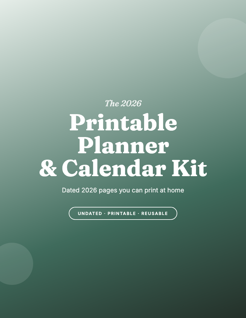 The 2026 Printable Planner & Calendar Kit