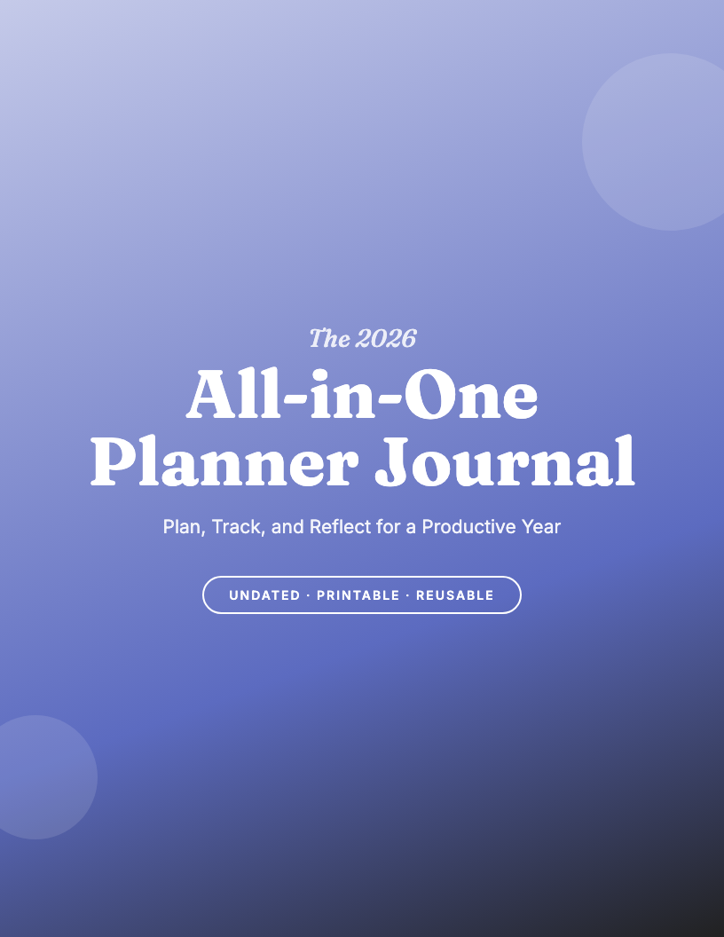 The 2026 Printable Planner Journal