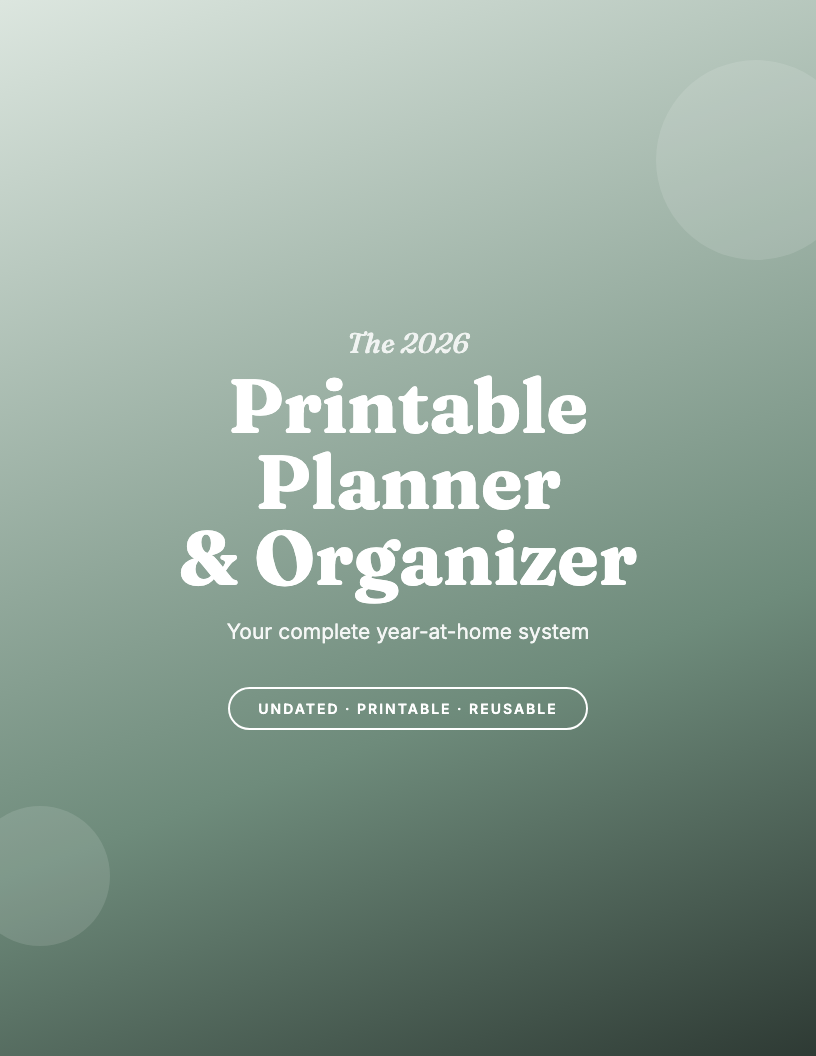 The 2026 Printable Planner & Organizer