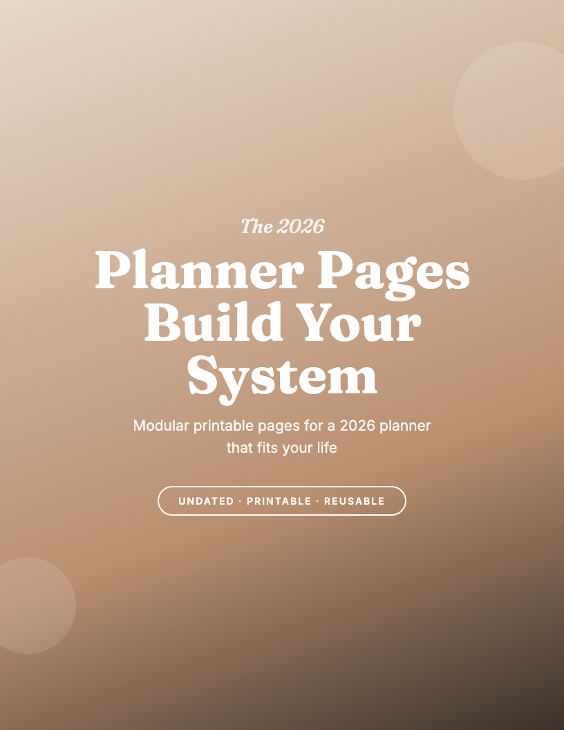 The 2026 Printable Planner Pages Master Kit