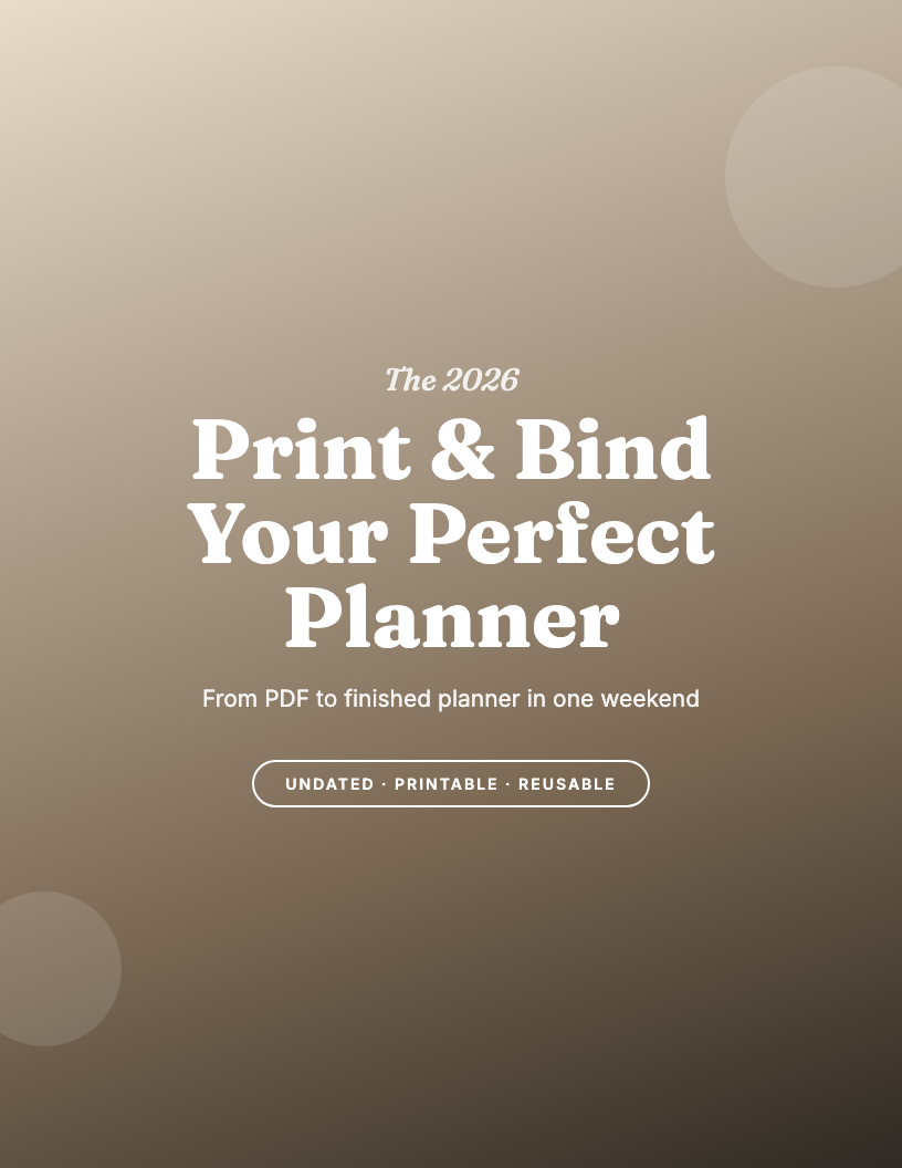 The 2026 Printable Planner Print & Bind Kit