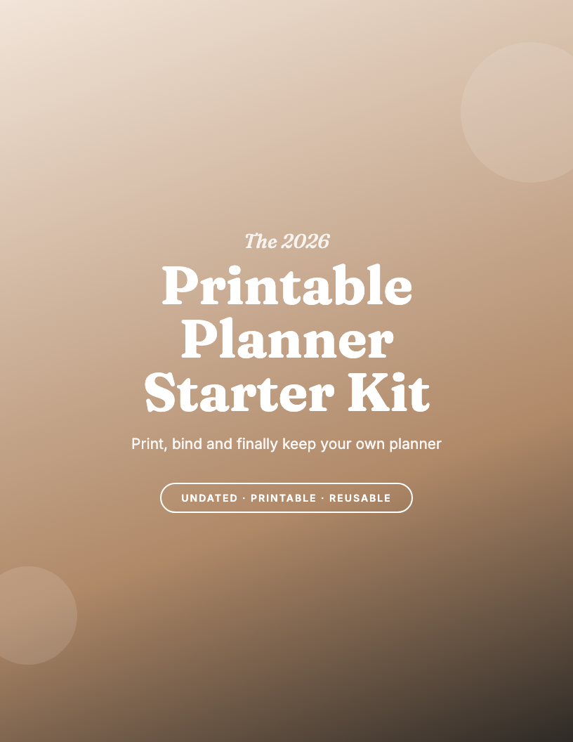 The 2026 Printable Planner Starter Kit