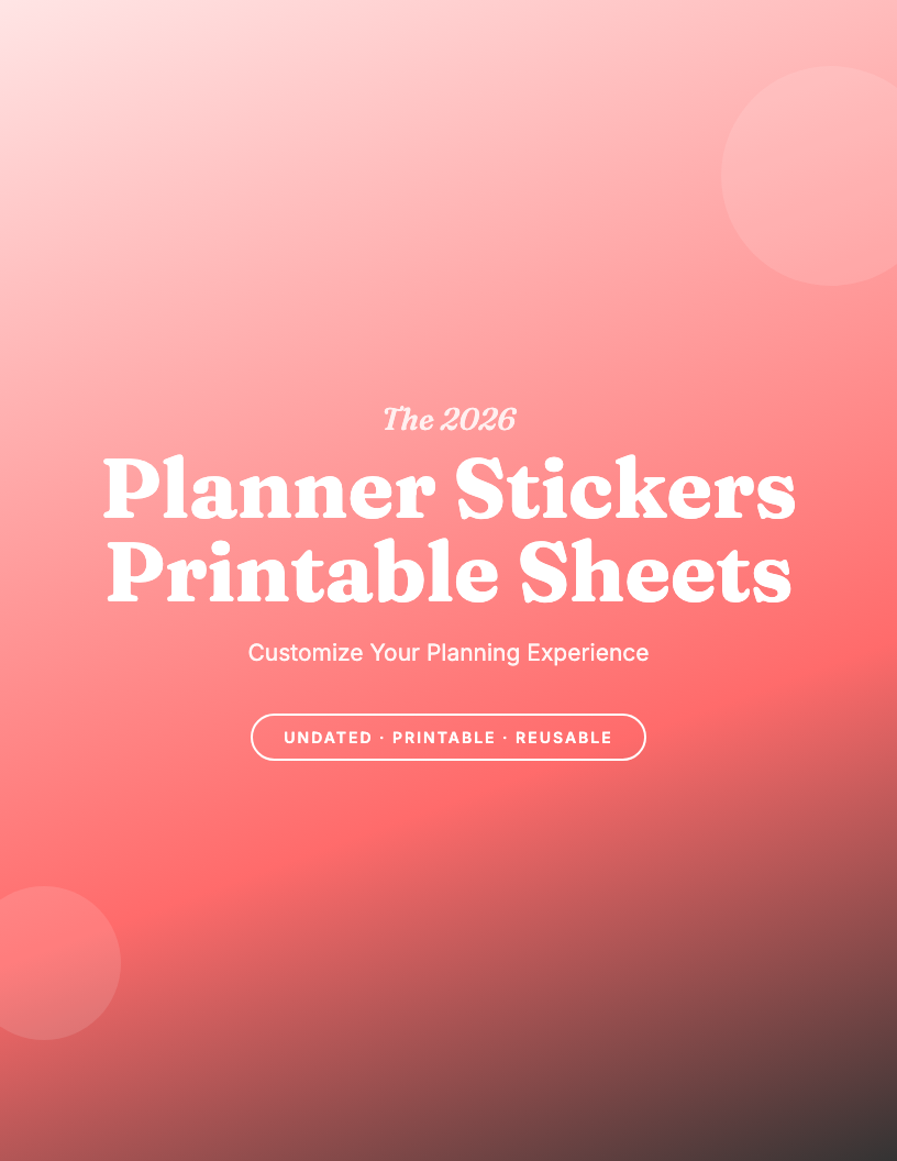 The 2026 Printable Planner Stickers