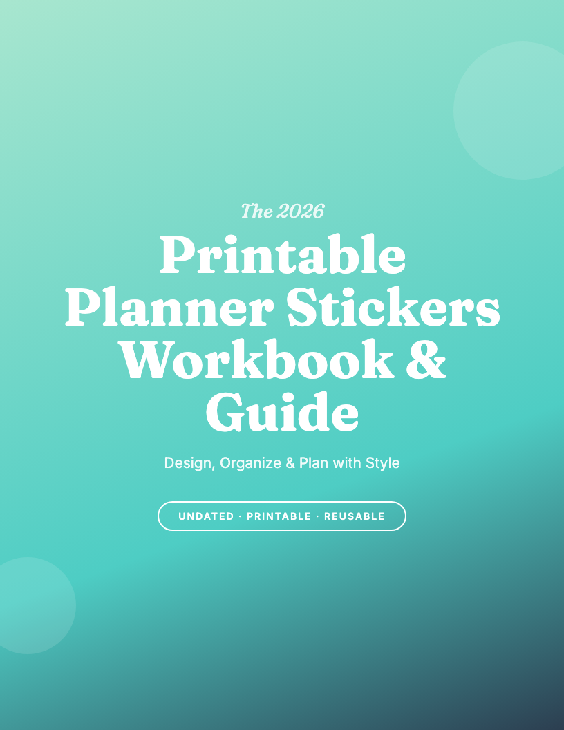 The 2026 Printable Planner Stickers Workbook