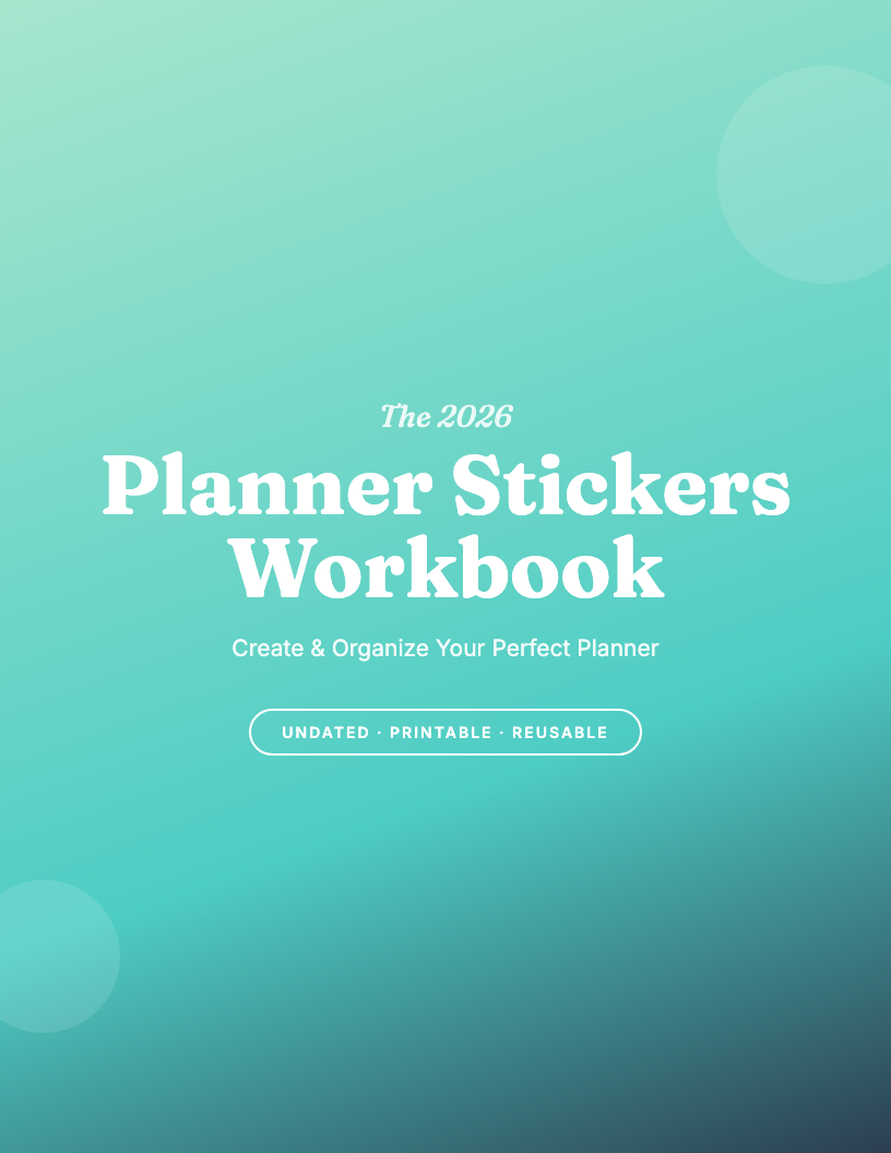 The 2026 Printable Planner Stickers Workbook