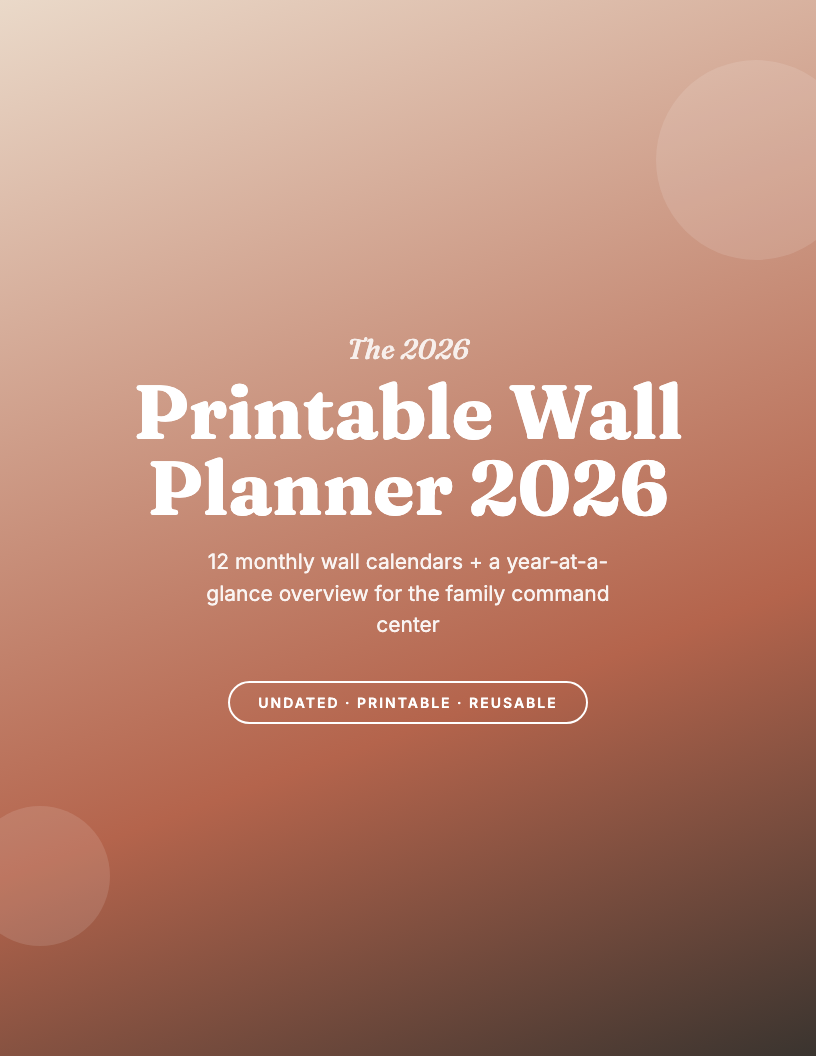 The 2026 Printable Wall Planner & Year-at-a-Glance System