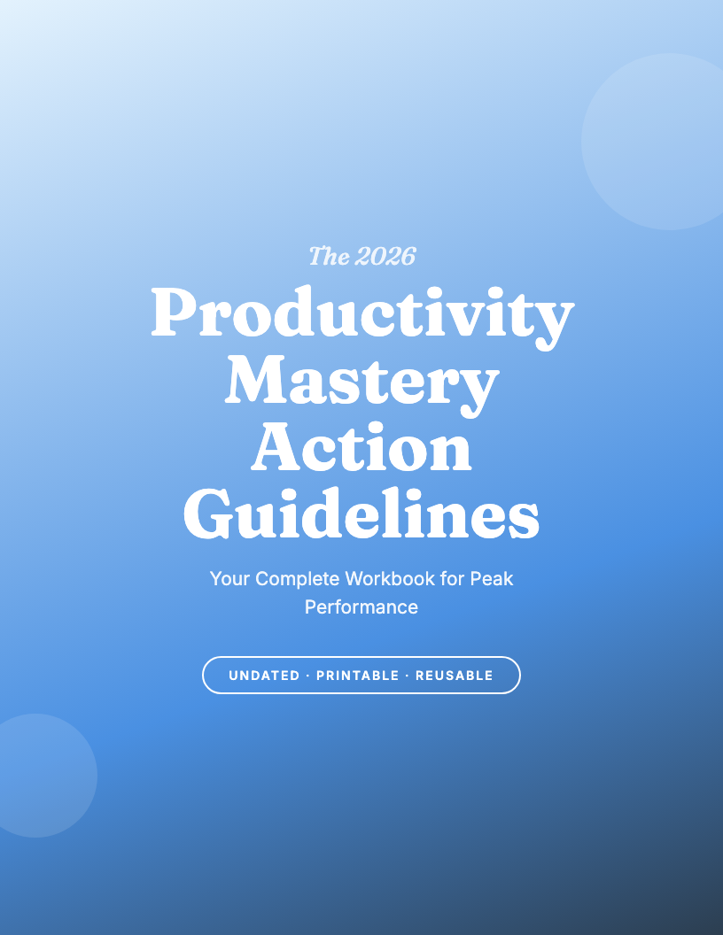The 2026 Productivity Action Guidelines Workbook