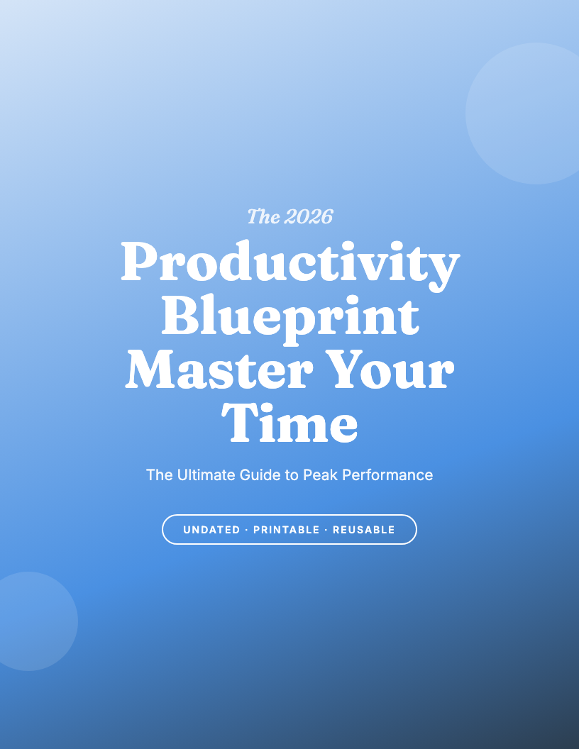 The 2026 Productivity Blueprint Workbook