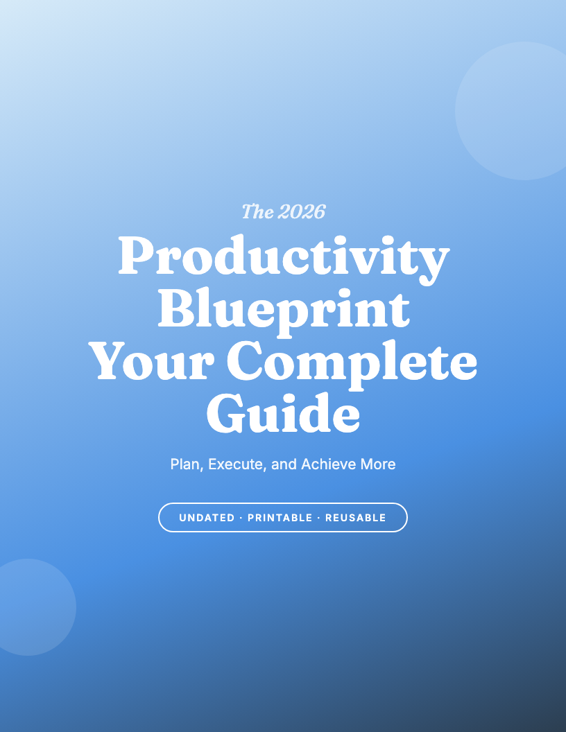 The 2026 Productivity Blueprint Workbook