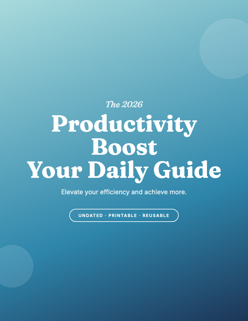 The 2026 Productivity Boost Journal