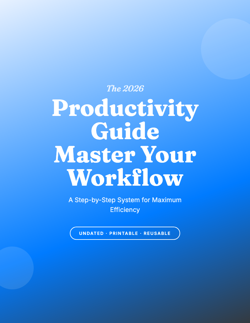 The 2026 Productivity Guide Workbook