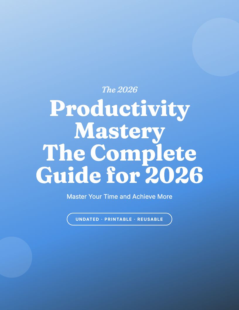 The 2026 Productivity Guide Workbook