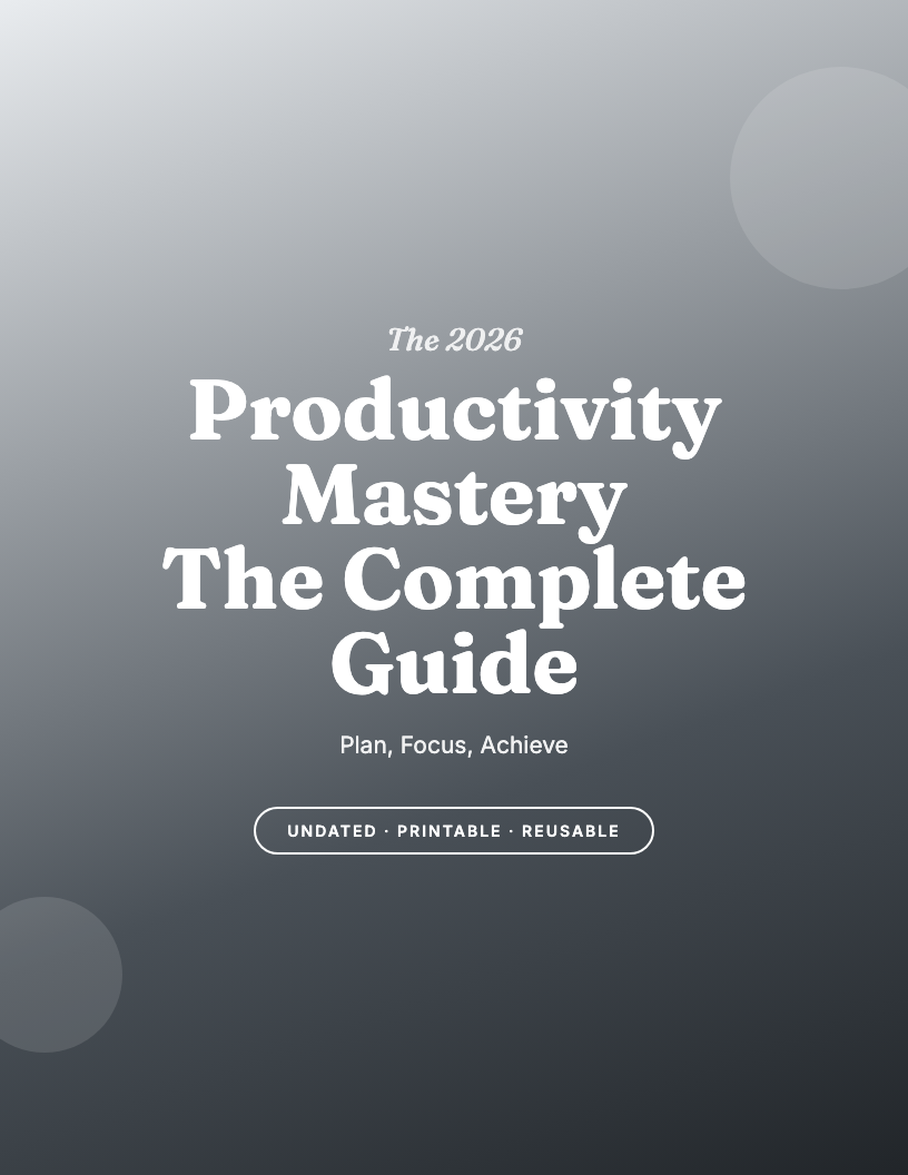 The 2026 Productivity Guide Journal