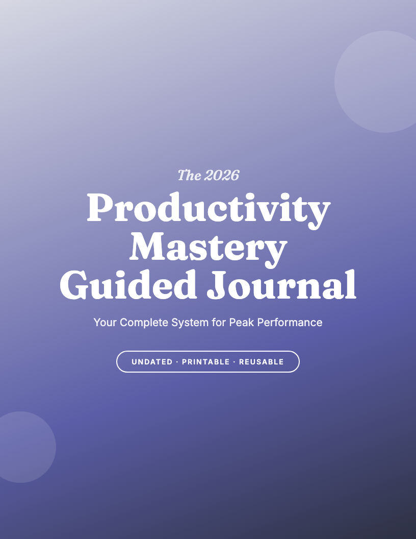 The 2026 Productivity Guide Journal