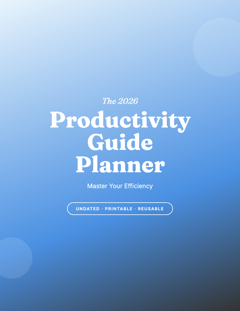 The 2026 Productivity Guide Planner