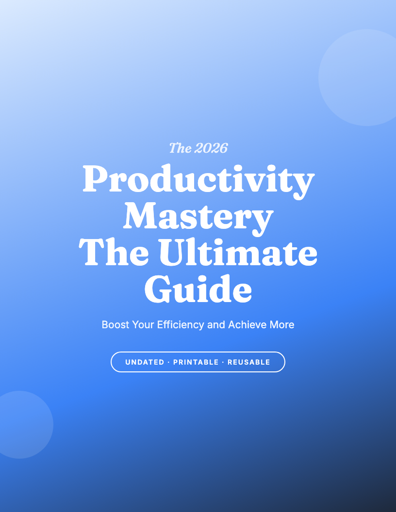 The 2026 Productivity Guide Workbook
