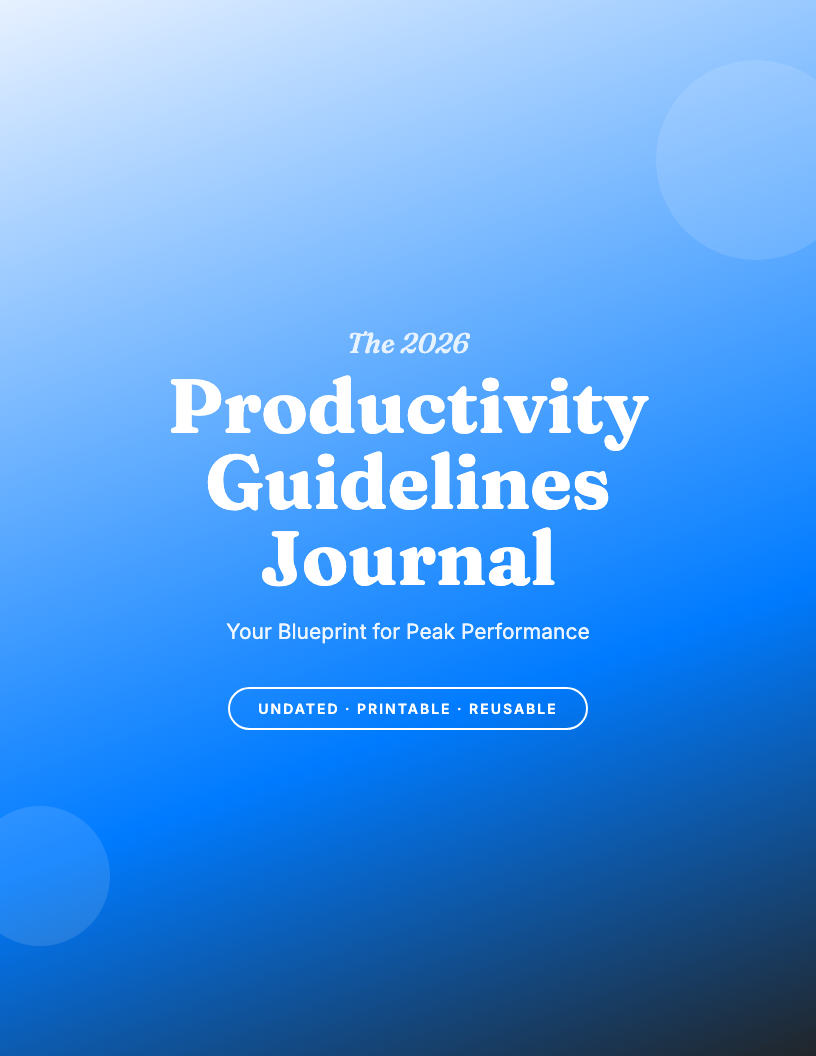 The 2026 Productivity Guidelines Journal
