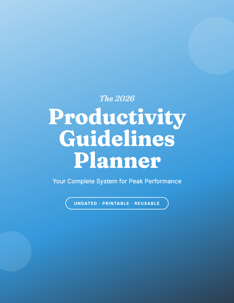 The 2026 Productivity Guidelines Planner
