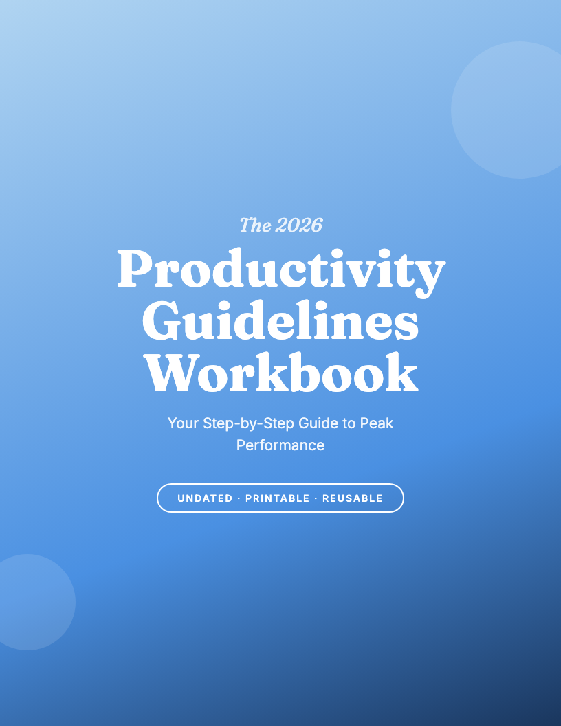The 2026 Productivity Guidelines Workbook