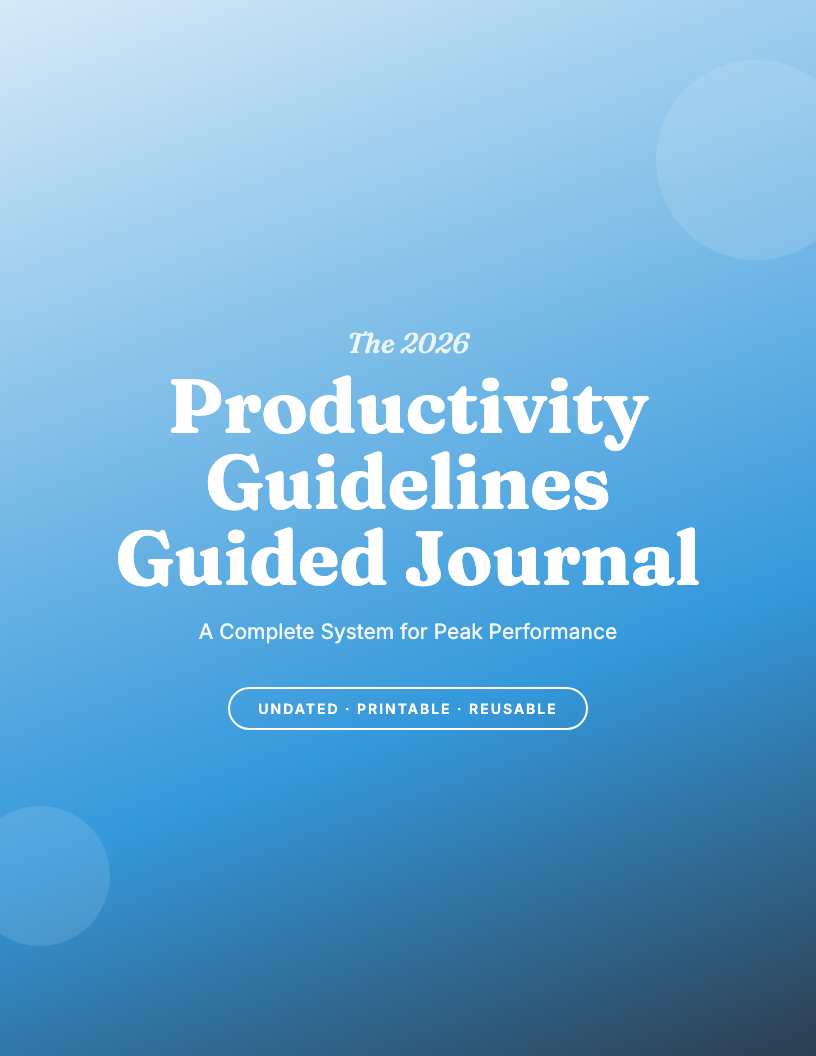 The 2026 Productivity Guidelines Guided Journal