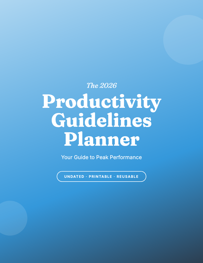 The 2026 Productivity Guidelines Planner