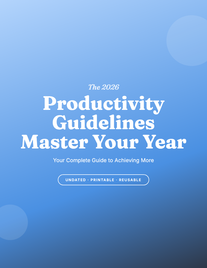 The 2026 Productivity Guidelines Workbook