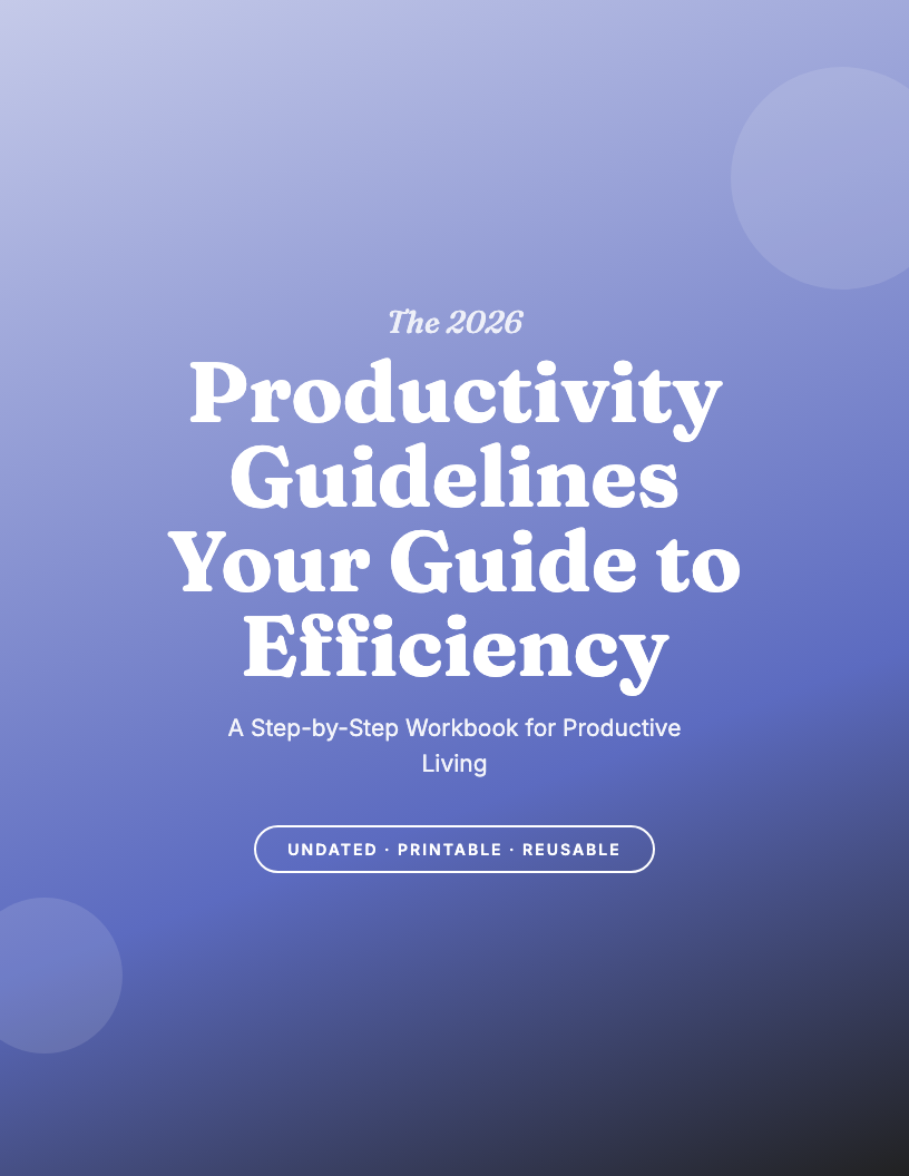 The 2026 Productivity Guidelines Workbook