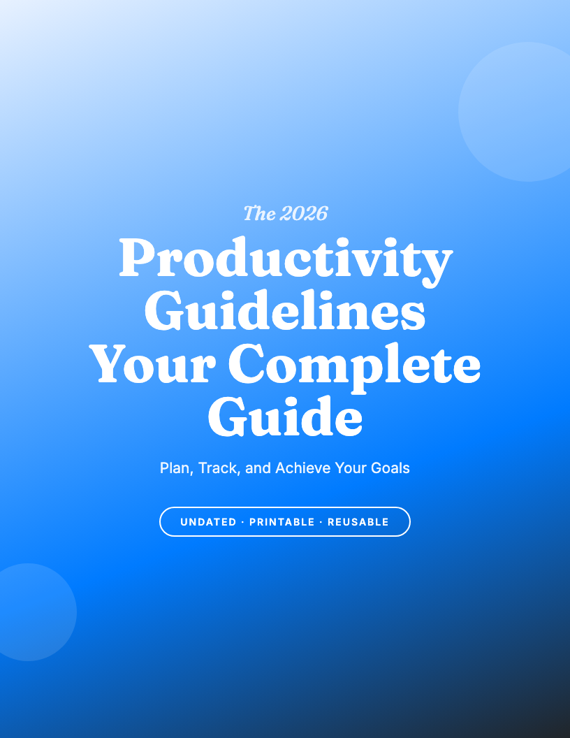 The 2026 Productivity Guidelines Guided Journal