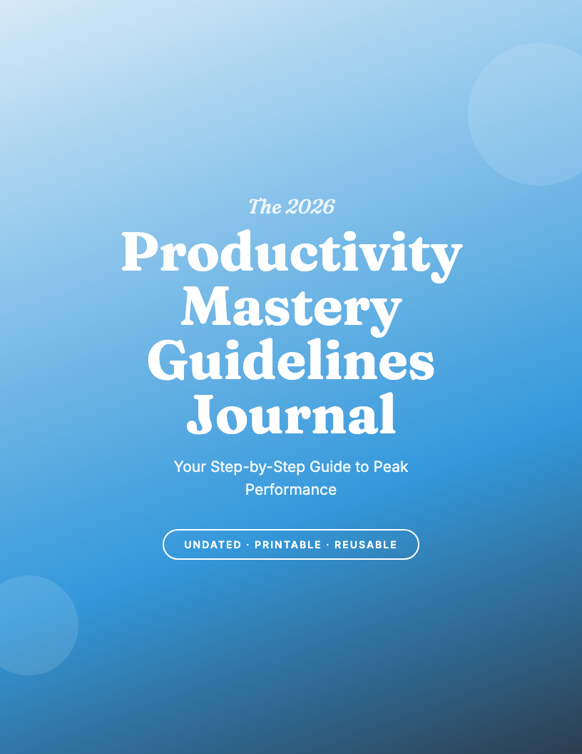 The 2026 Productivity Guidelines Guided Journal