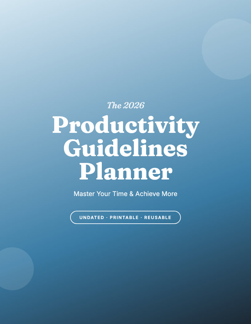 The 2026 Productivity Guidelines Planner