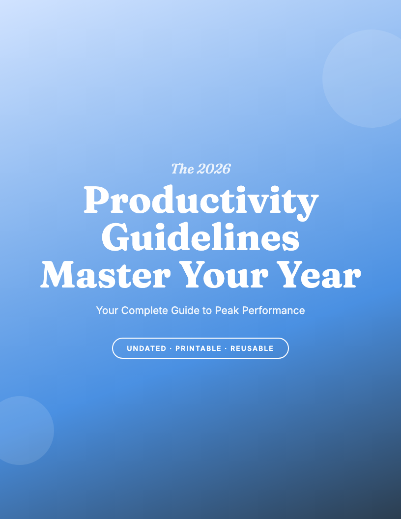 The 2026 Productivity Guidelines Planner