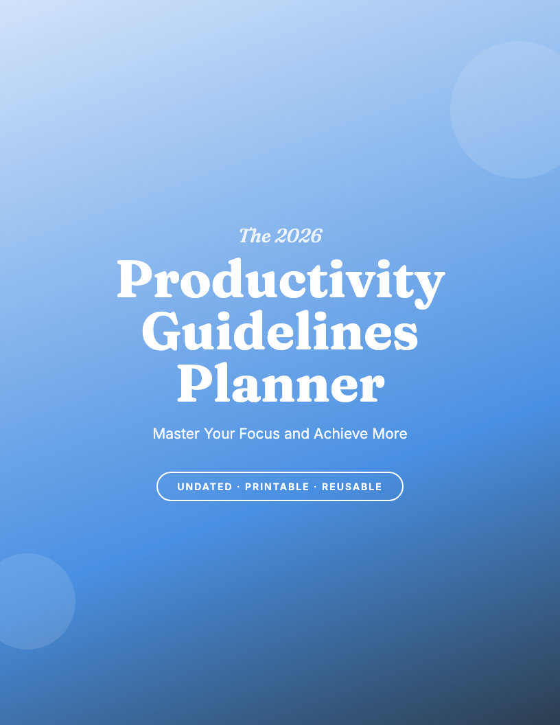 The 2026 Productivity Guidelines Planner