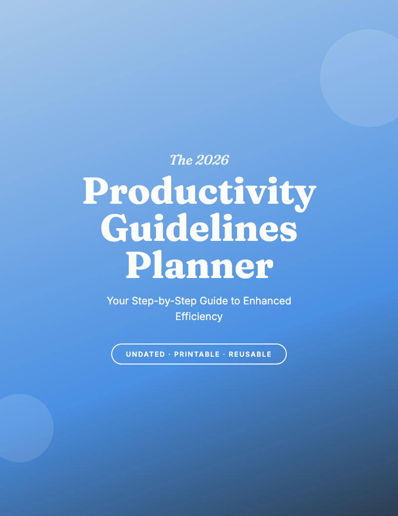 The 2026 Productivity Guidelines Planner
