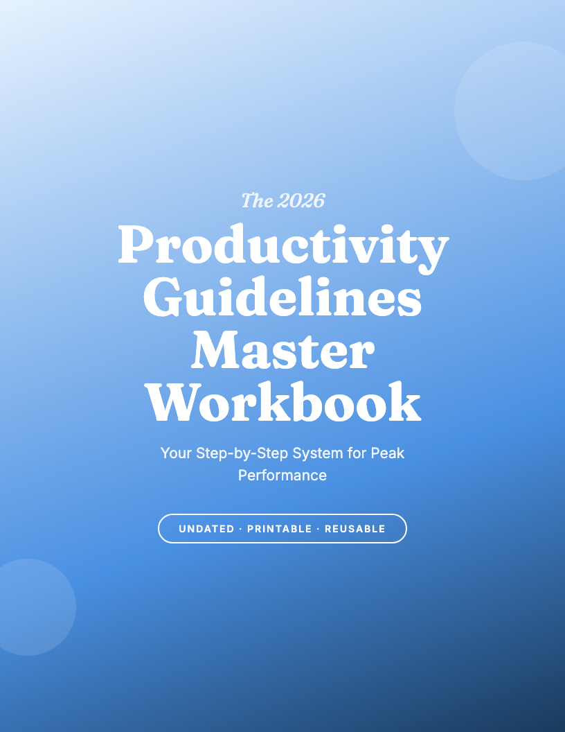The 2026 Productivity Guidelines Planner Workbook