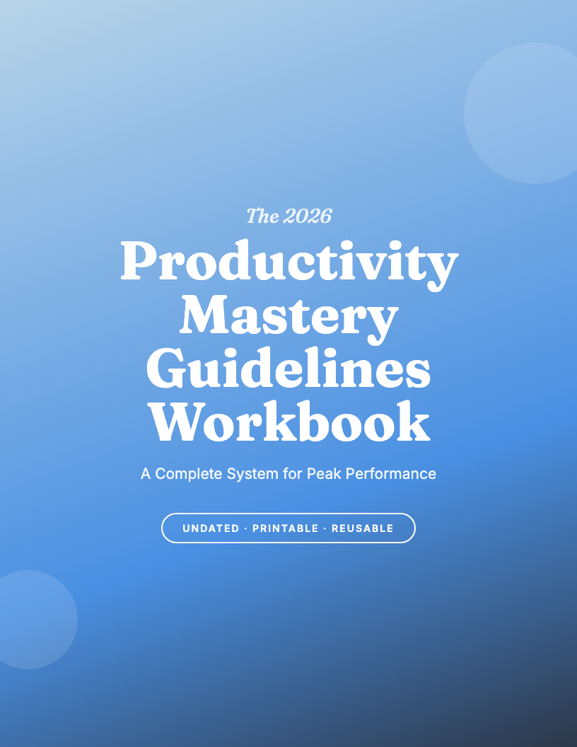 The 2026 Productivity Guidelines Workbook