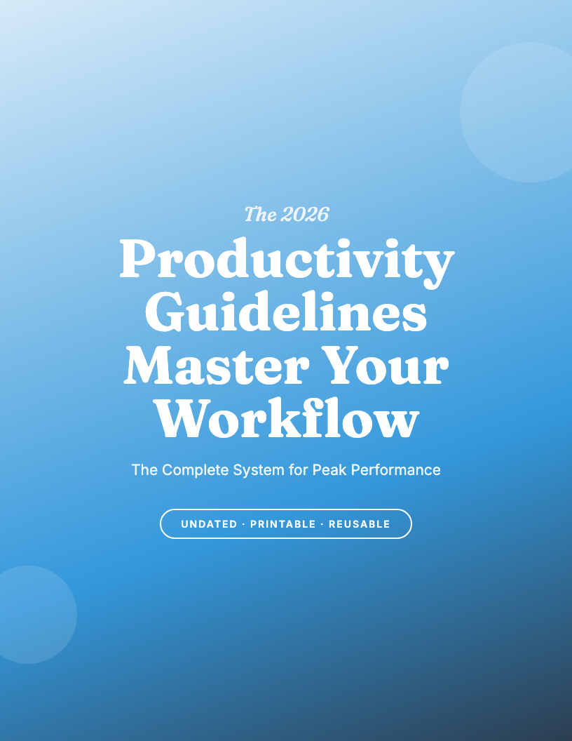 The 2026 Productivity Guidelines Workbook