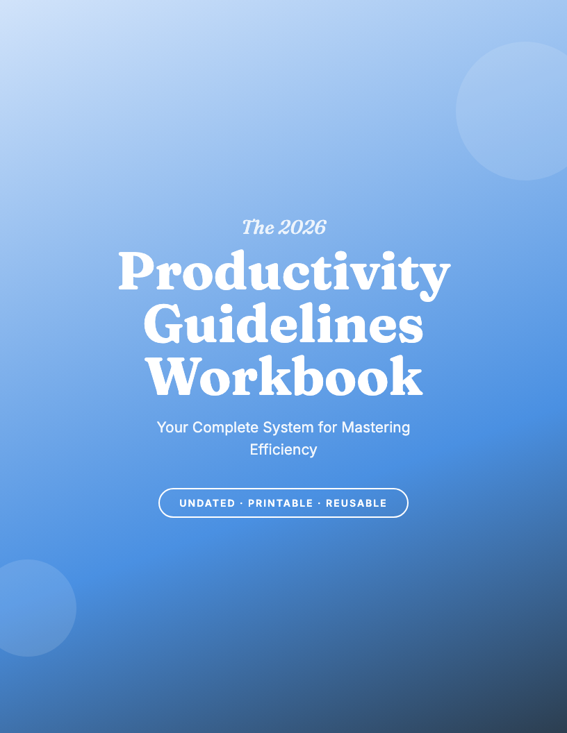 The 2026 Productivity Guidelines Workbook