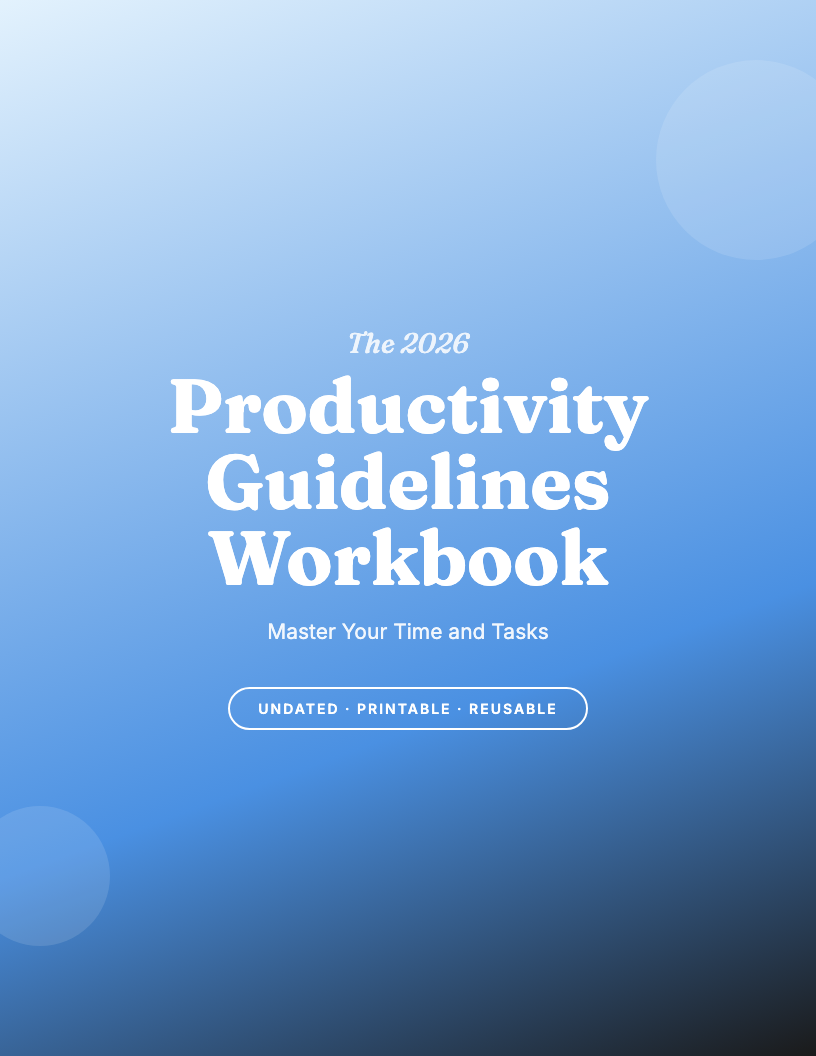 The 2026 Productivity Guidelines Workbook