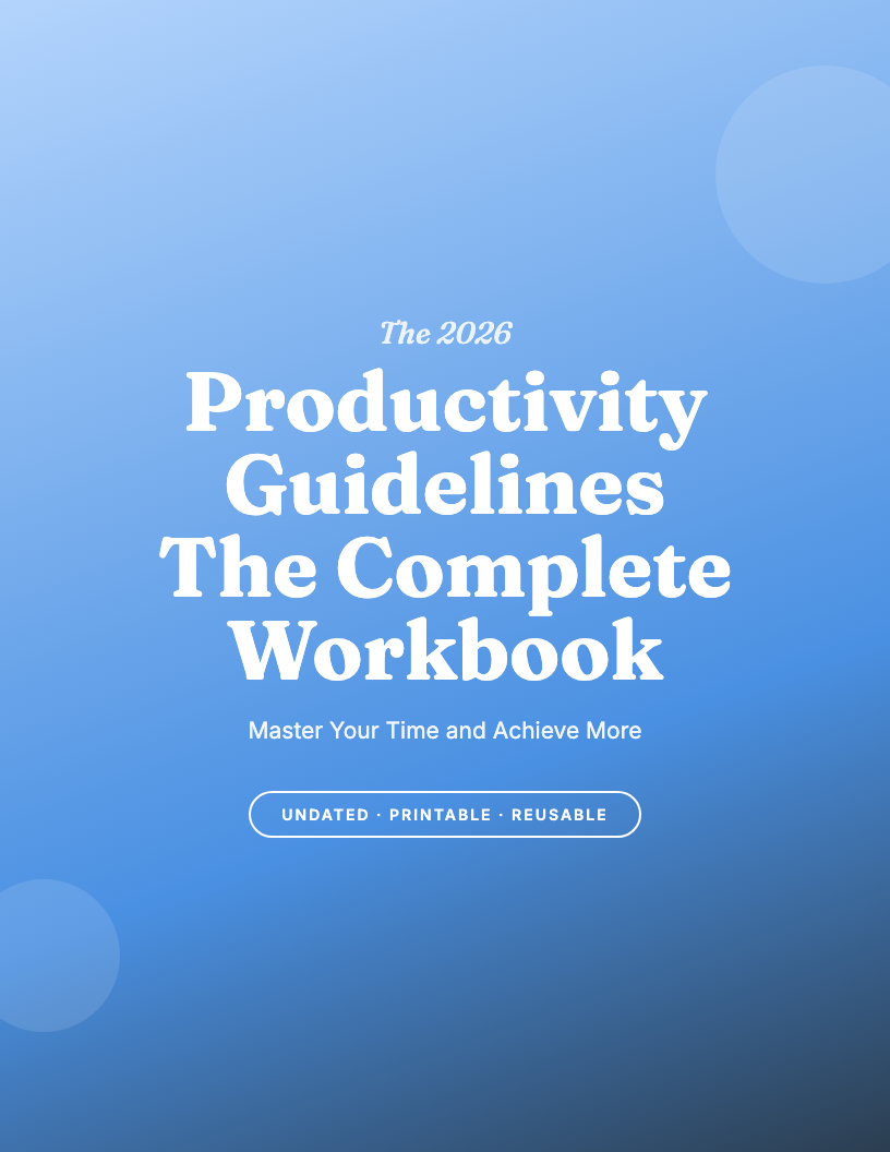 The 2026 Productivity Guidelines Workbook