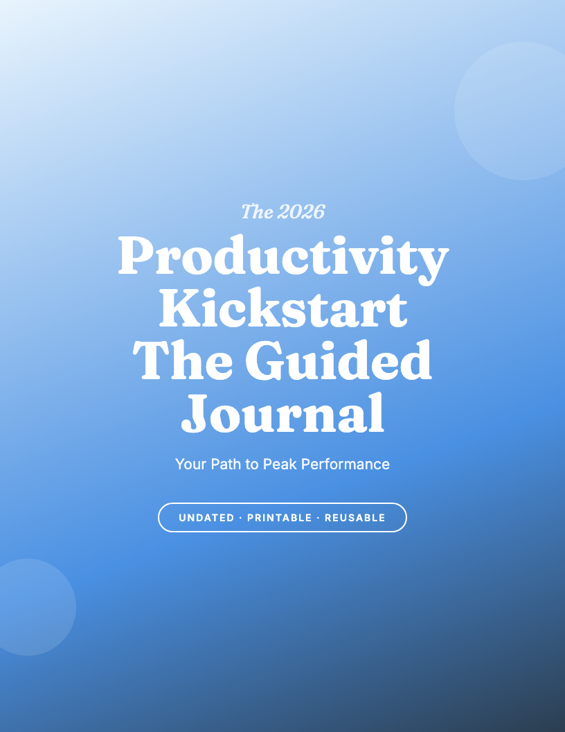 The 2026 Productivity Kickstart Journal