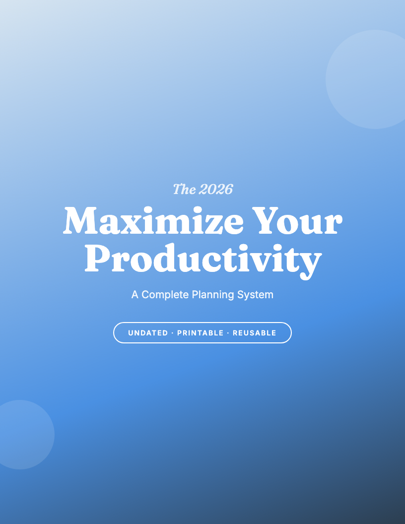 The 2026 Productivity Planner