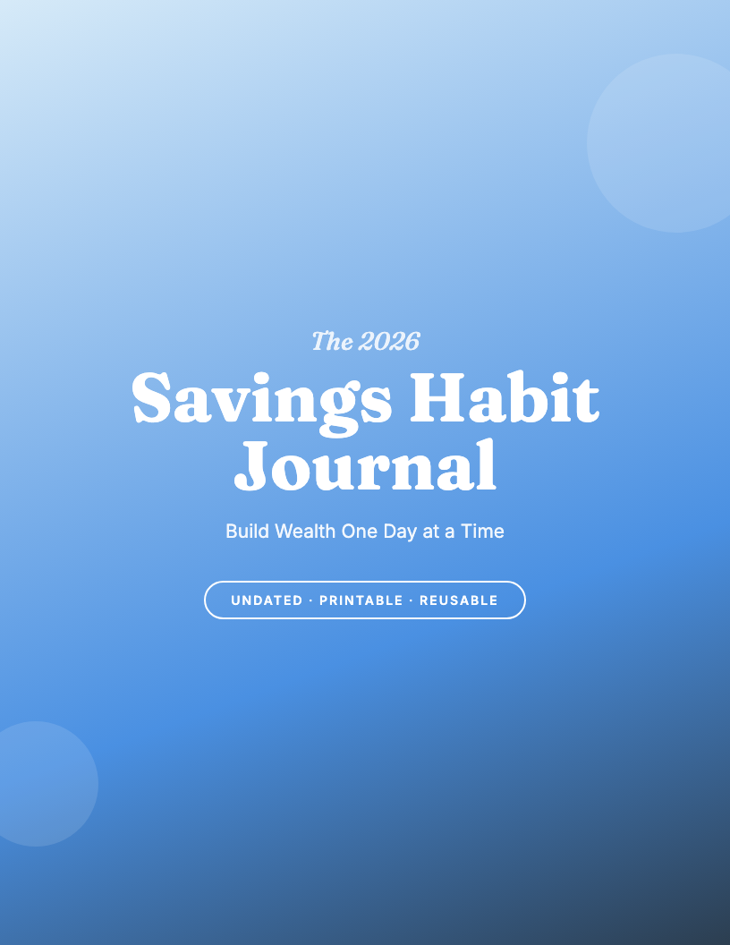 The 2026 Savings Habit Journal